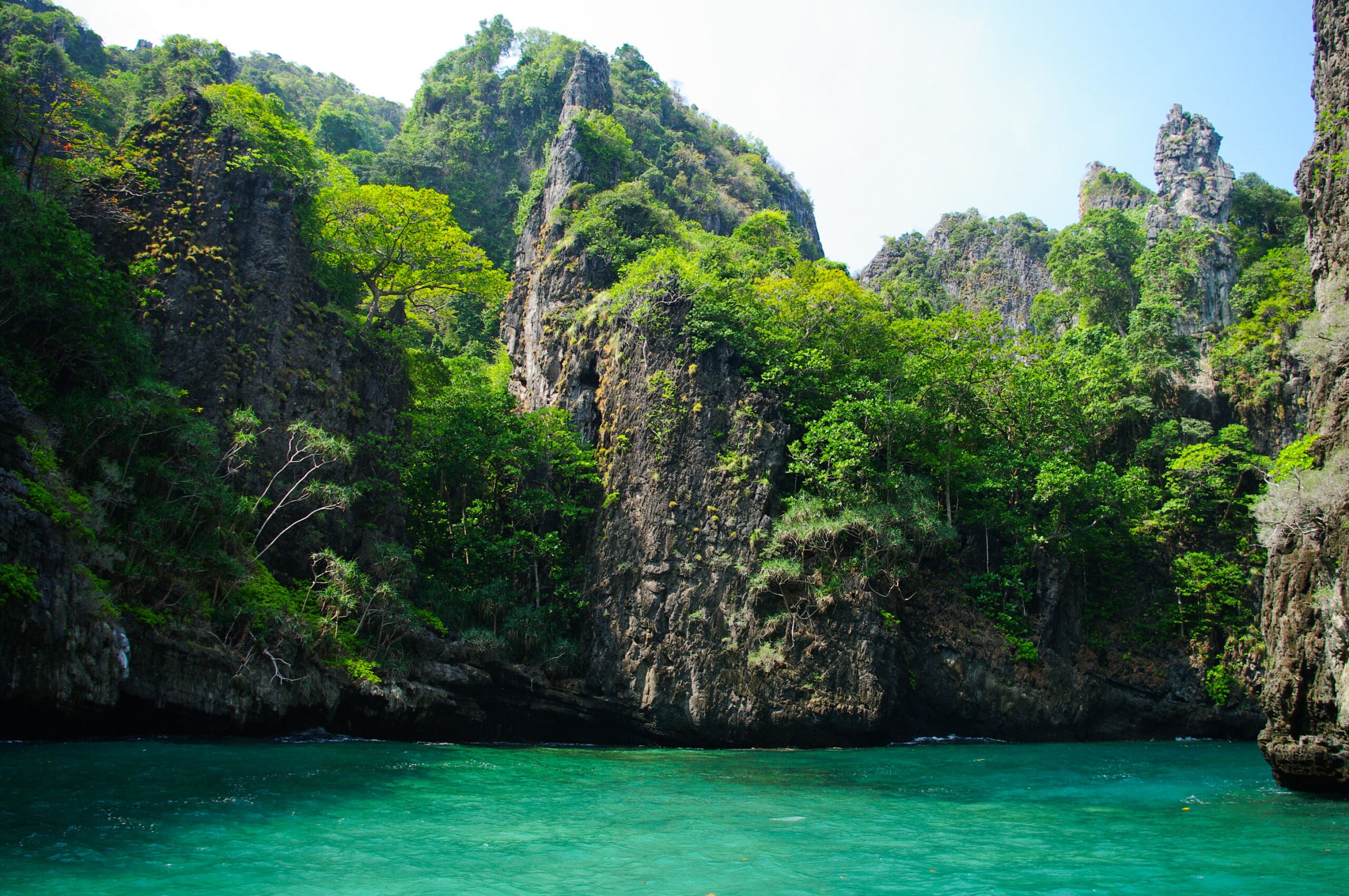 Beautiful blue sea from South Krabi Thailand, Asia