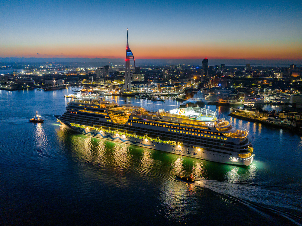 Port Arrival of AIDAsol Portsmouth International Port