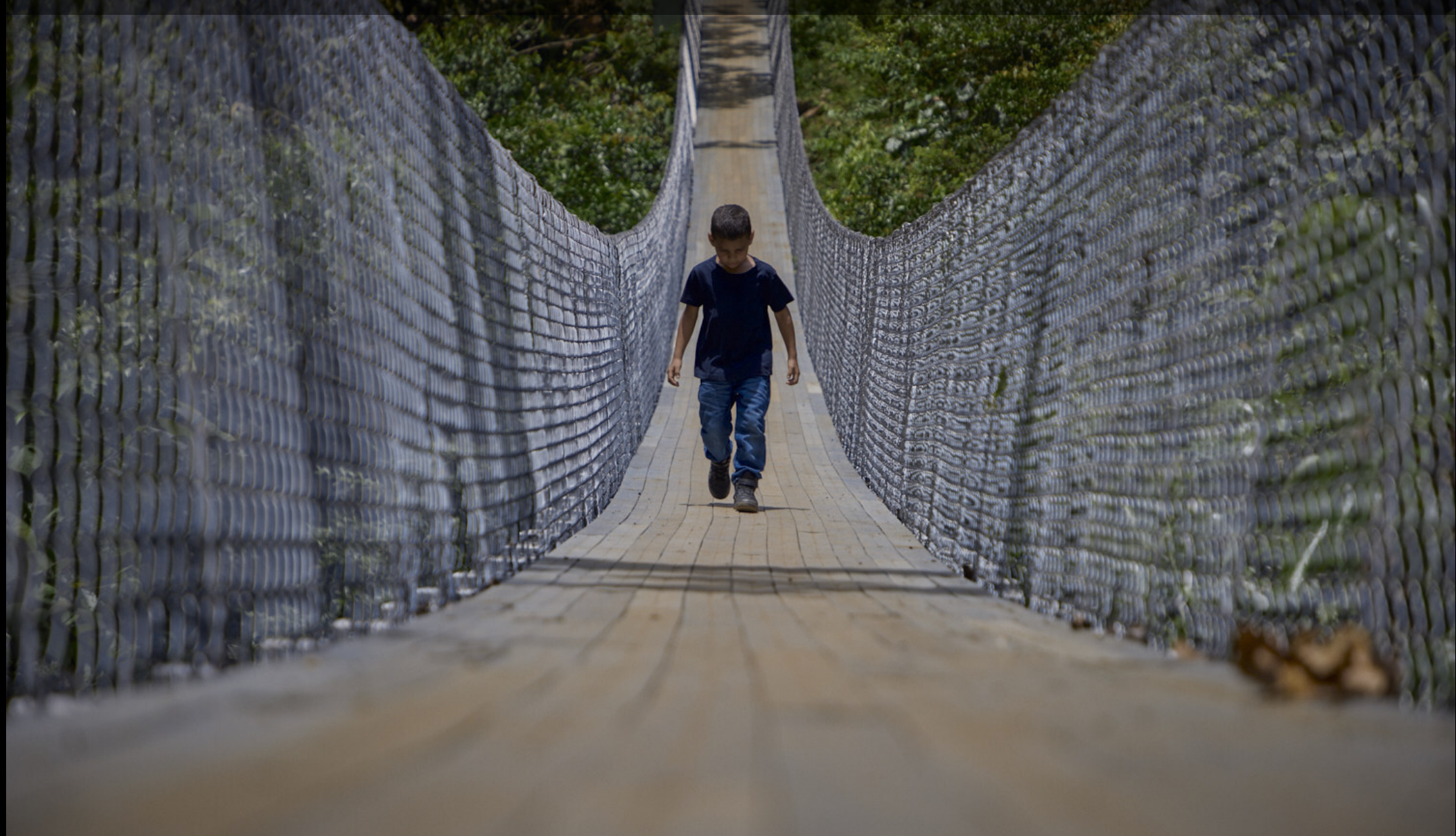 Panama canal plastic bridge